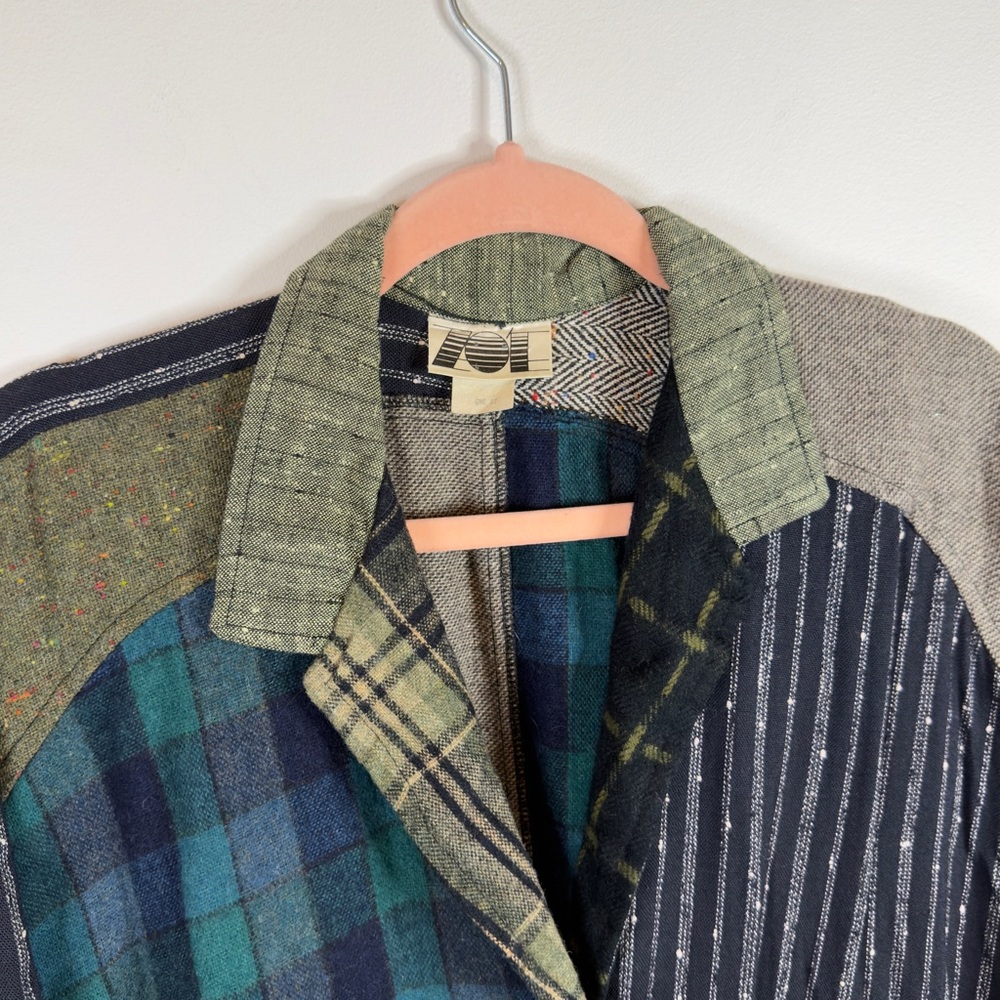 Boho Patchwork Textured Long Hippie Jacket Duster… - image 3